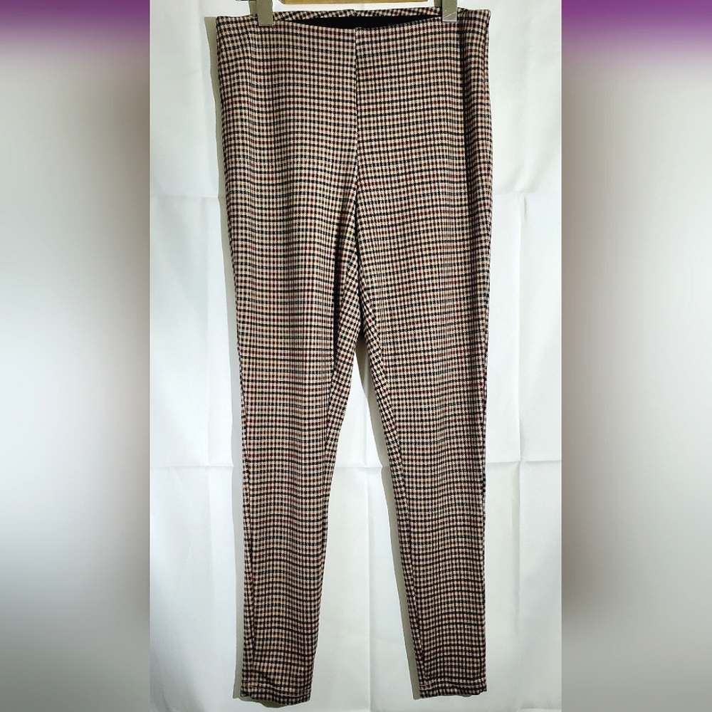 Jules & Leopold Plaid Pull-On Skinny Leg Pants/Leggings - Size Medium